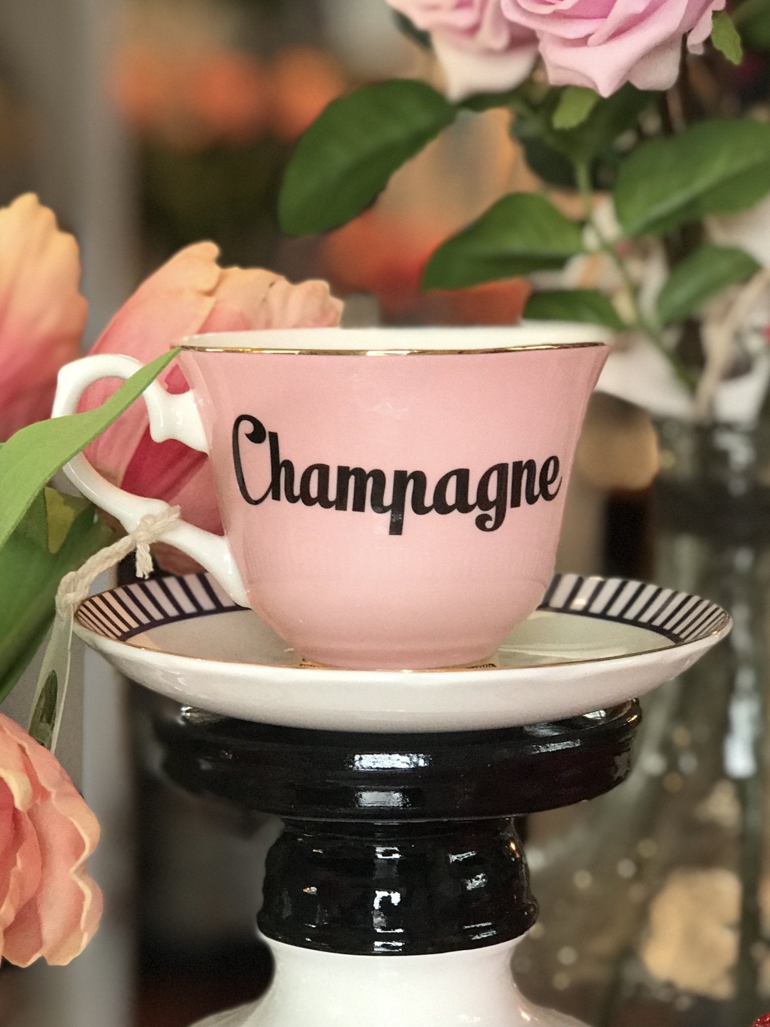 Yvonne Ellen Champagne teacup & Saucer - Royalties