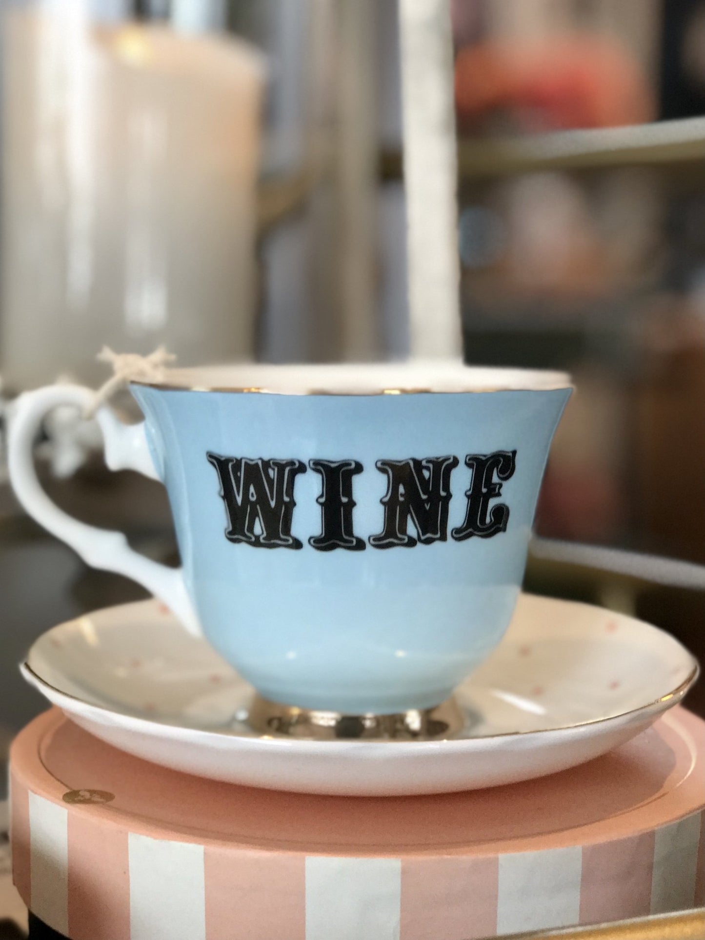 Yvonne Ellen Wine Teacup and Saucer - Royalties