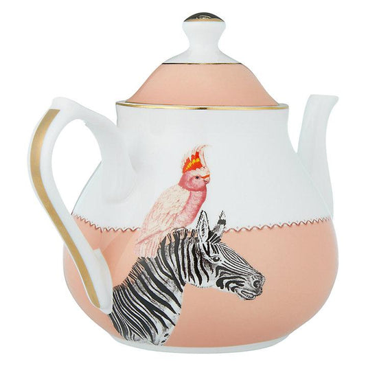 Zebra And Cockatoo Teapot - Royalties